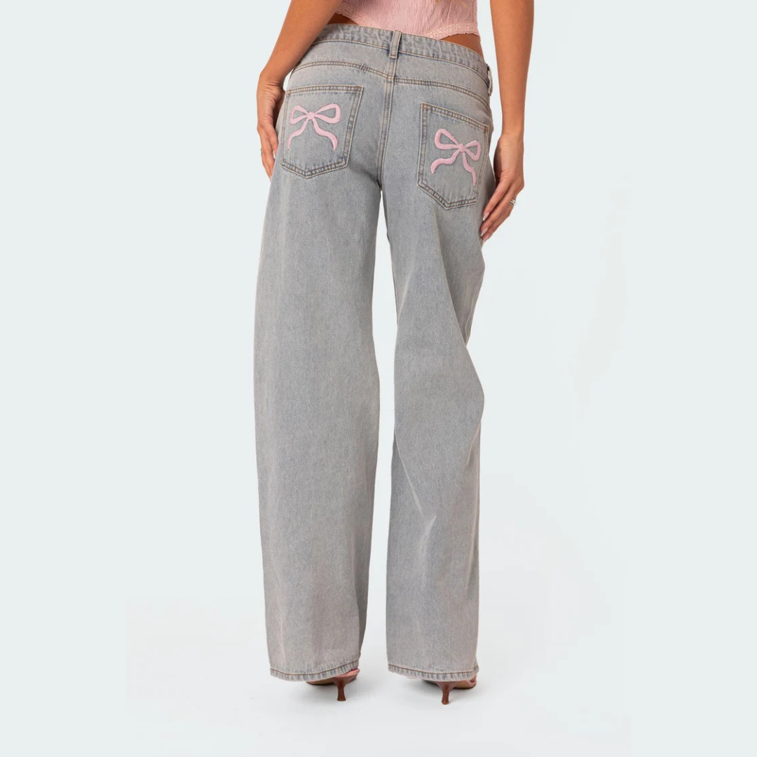 Livara – Trendy Bow Tie Denim Pants for Women | Affordable Shapewear and Clothing - perlanotturna