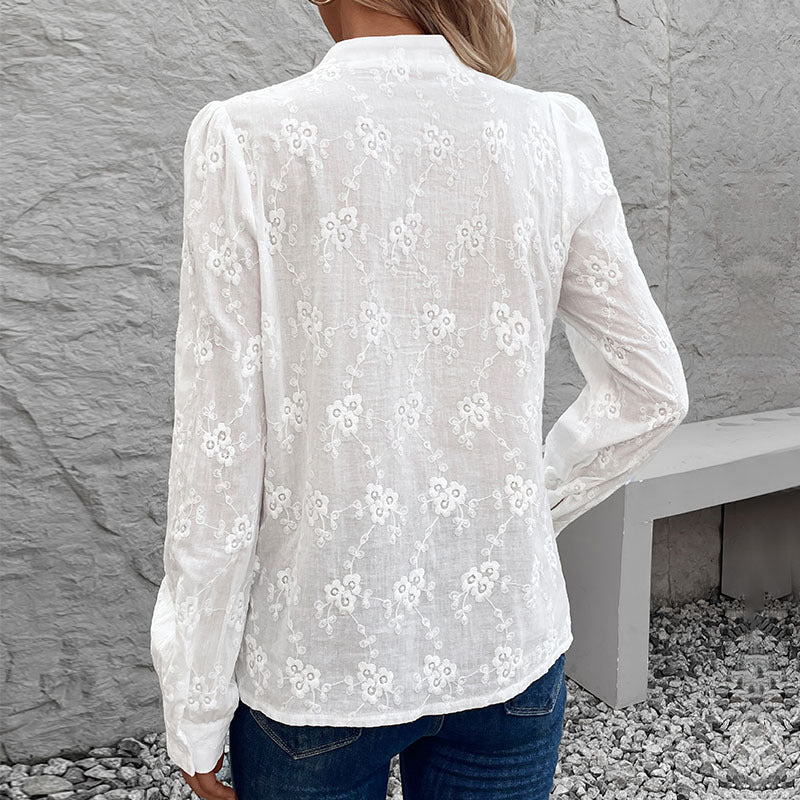 Andora – Trendy Jacquard Shirt for Women | Perfect for Any Occasion - perlanotturna