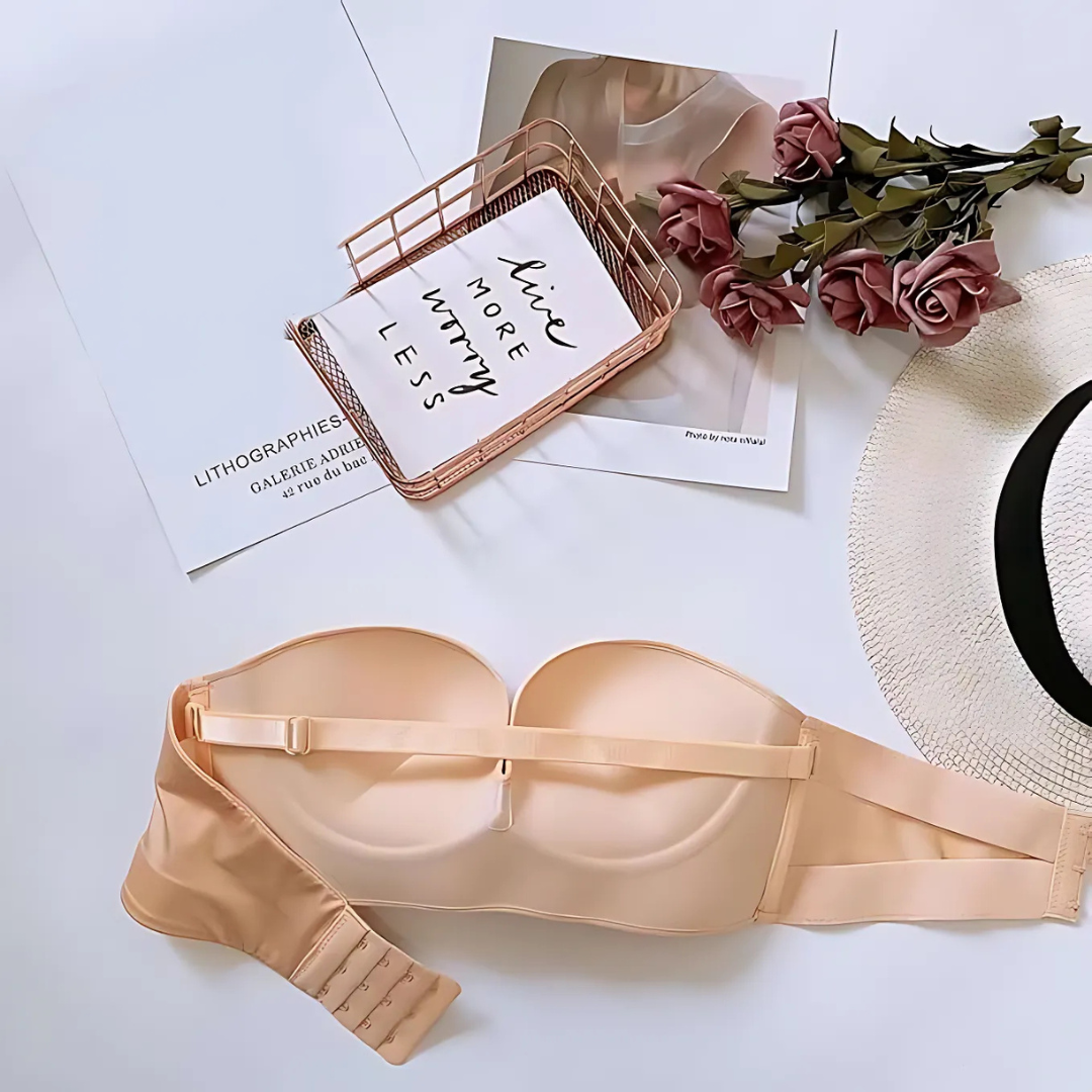 Velora™ – Strapless Front-Buckle Lift Bra - perlanotturna