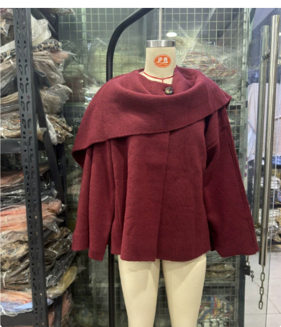 Maeli – Cozy-Chic Winter Coat with Built-In Scarf for Women - perlanotturna