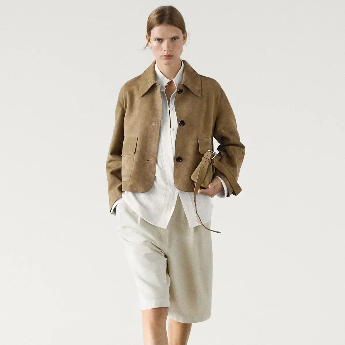 Lyssa – Cropped Suede Jacket for Women | Trendy Women’s Fashion Clothing Online - perlanotturna