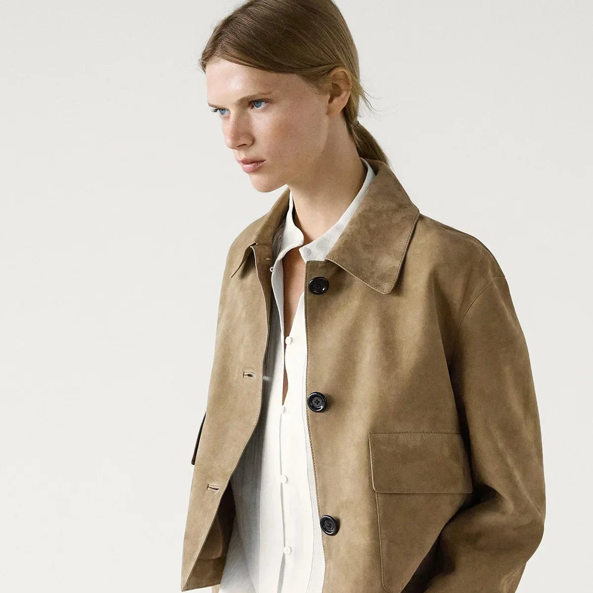 Lyssa – Cropped Suede Jacket for Women | Trendy Women’s Fashion Clothing Online - perlanotturna