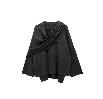 Maeli – Cozy-Chic Winter Coat with Built-In Scarf for Women - perlanotturna
