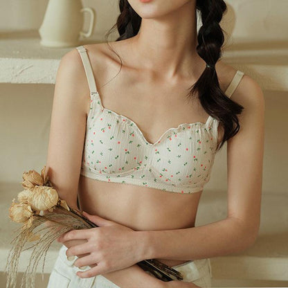 Aurevia – Dotted Frill Wireless Bra - perlanotturna