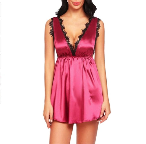 Azura – Flirty V-Neck Lace Nightdress