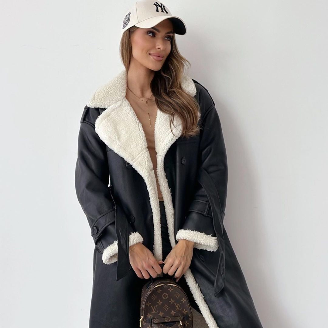 Elysia – Long Teddy Coat for Women | Warm, Stylish & Timeless Winter Fashion - perlanotturna