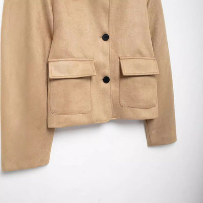 Lyssa – Cropped Suede Jacket for Women | Trendy Women’s Fashion Clothing Online - perlanotturna