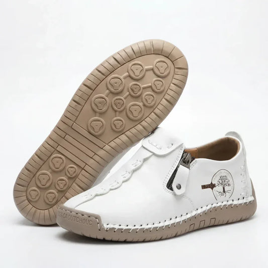 Vera™ – Hand-Stitched Slip-On Comfort Loafers | No-Bend Zipper, Wide Toe Box & All-Day Comfort - perlanotturna