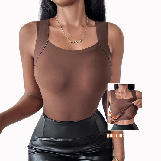 ShapeEase™ U-Neck Tank – Built-In Bra