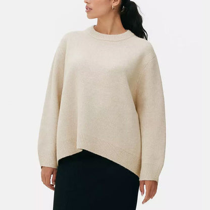 Serena – Soft Knit Crewneck Sweater for Women - perlanotturna