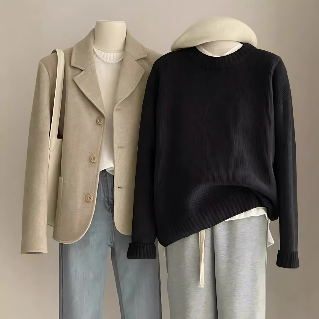 LuxeKnit™ Contour Sweater – Featherlight, Oversized & Chic - perlanotturna