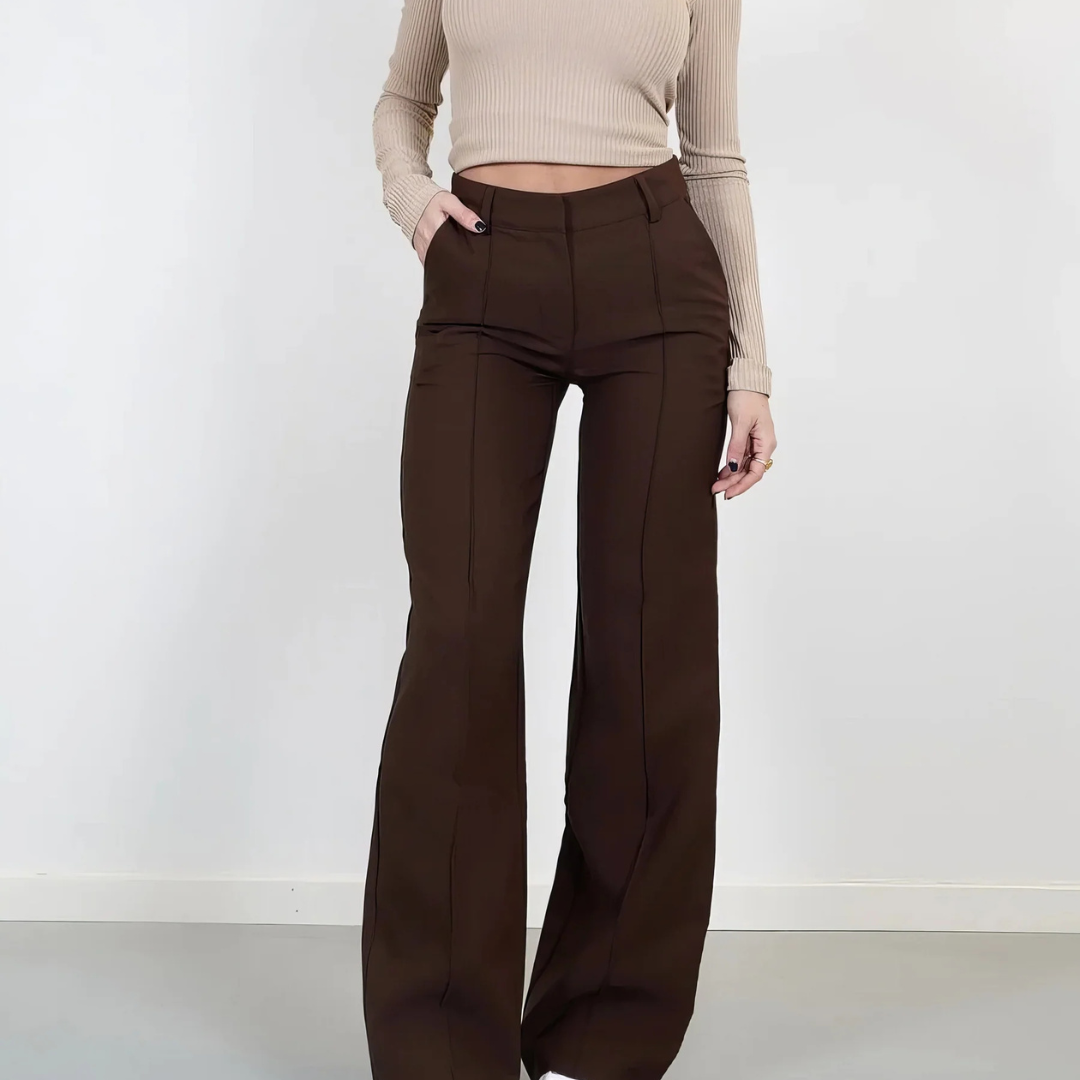 Zayla — High-Waisted Wide-Leg Pants | Flattering, Comfy & Versatile - perlanotturna