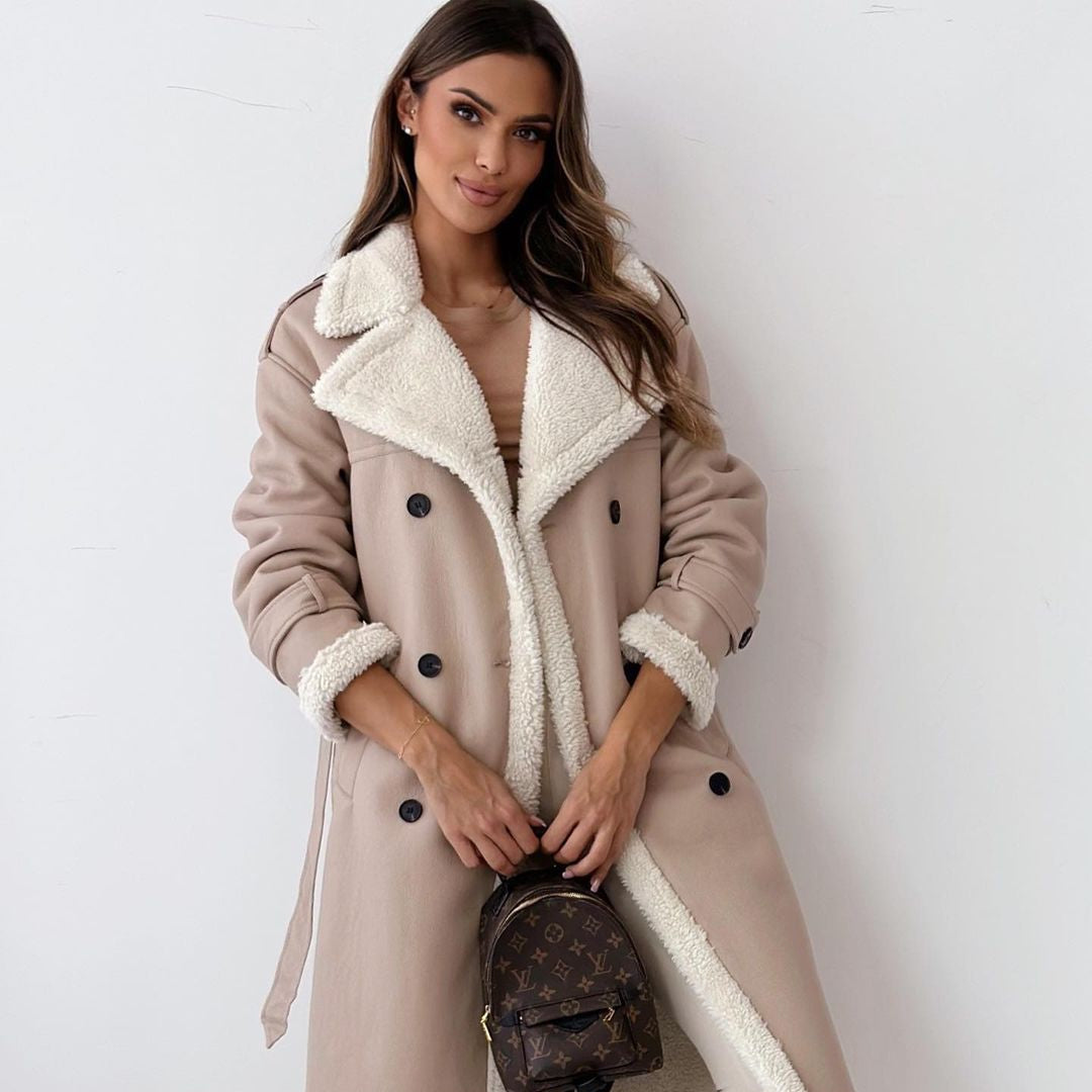 Elysia – Long Teddy Coat for Women | Warm, Stylish & Timeless Winter Fashion - perlanotturna