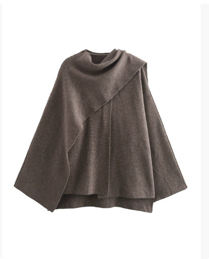 Maeli – Cozy-Chic Winter Coat with Built-In Scarf for Women - perlanotturna