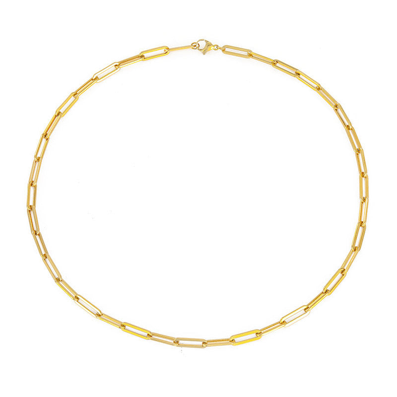 GoldMuse™ 14K Paperclip Chain – Bold, Lightweight & Timeless - perlanotturna