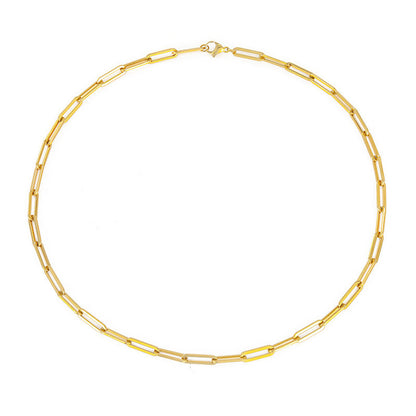 GoldMuse™ 14K Paperclip Chain – Bold, Lightweight & Timeless - perlanotturna