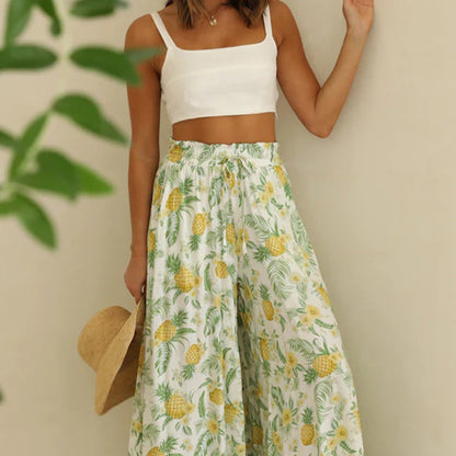 Solara – High Waist Palazzo Pants with Tie & Pockets for Women | Women’s Fashion Clothing Online - perlanotturna