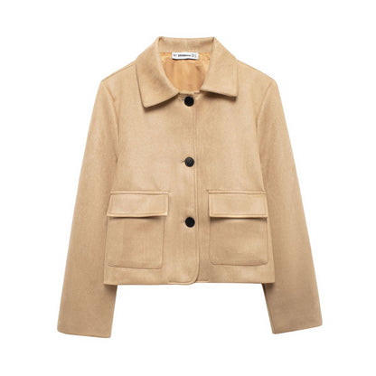 Lyssa – Cropped Suede Jacket for Women | Trendy Women’s Fashion Clothing Online - perlanotturna