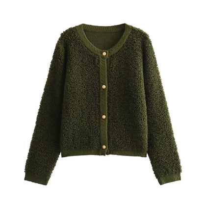 Elorea – Cozy Knit Button-Up Cardigan for Women | Trendy Layer for 2025 Wardrobes - perlanotturna