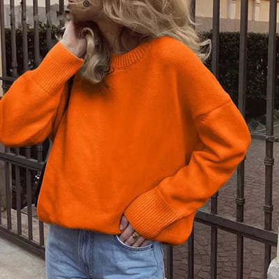 Serena – Soft Knit Crewneck Sweater for Women - perlanotturna