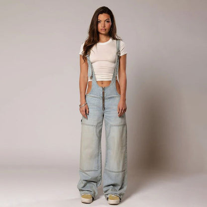 Elora – Trendy Wide-Leg Denim Jumpsuit for Women | Women’s Fashion Clothing Online - perlanotturna