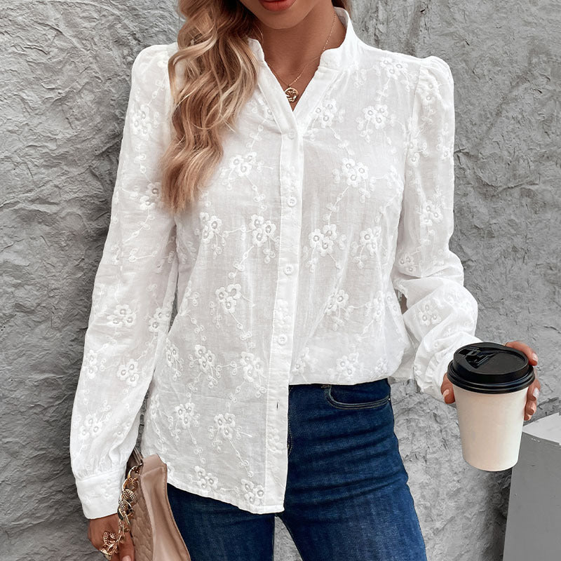 Andora – Trendy Jacquard Shirt for Women | Perfect for Any Occasion - perlanotturna
