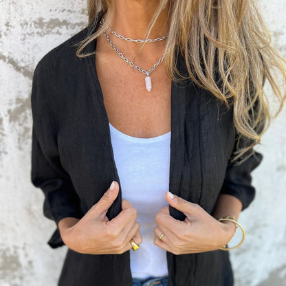 Veonna – Lightweight Cotton & Linen Cardigan
