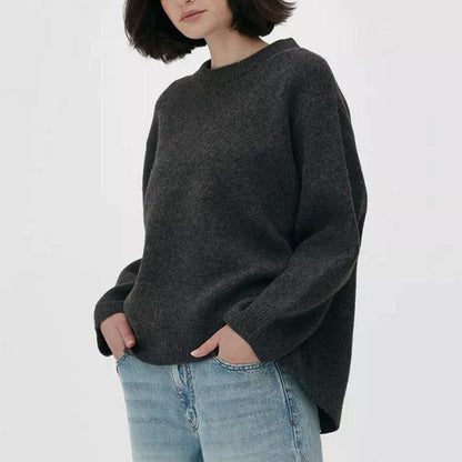 Serena – Soft Knit Crewneck Sweater for Women - perlanotturna