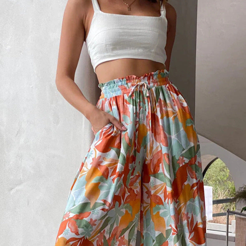 Solara – High Waist Palazzo Pants with Tie & Pockets for Women | Women’s Fashion Clothing Online - perlanotturna