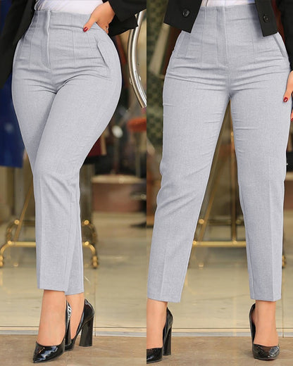 Elara High Waist Trousers – Slim Fit for Modern Women - perlanotturna