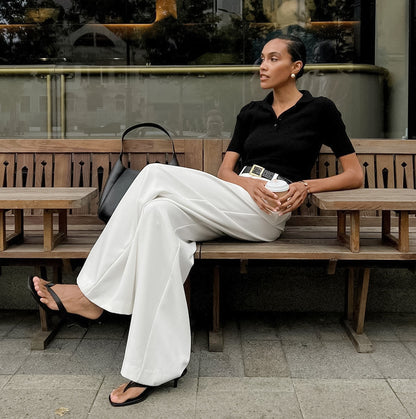 Velina – Flowy Wide-Leg Pants for Women | Effortless, Trendy & Comfy - perlanotturna