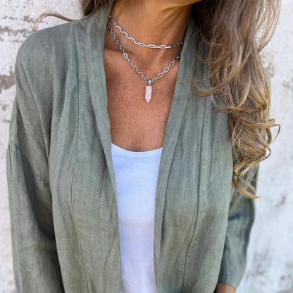 Veonna – Lightweight Cotton & Linen Cardigan