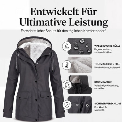 Neuheiten  Winddichte Jacke mit weichem Fleecefutter und Kapuze – für alle Wetterlagen - perlanotturna