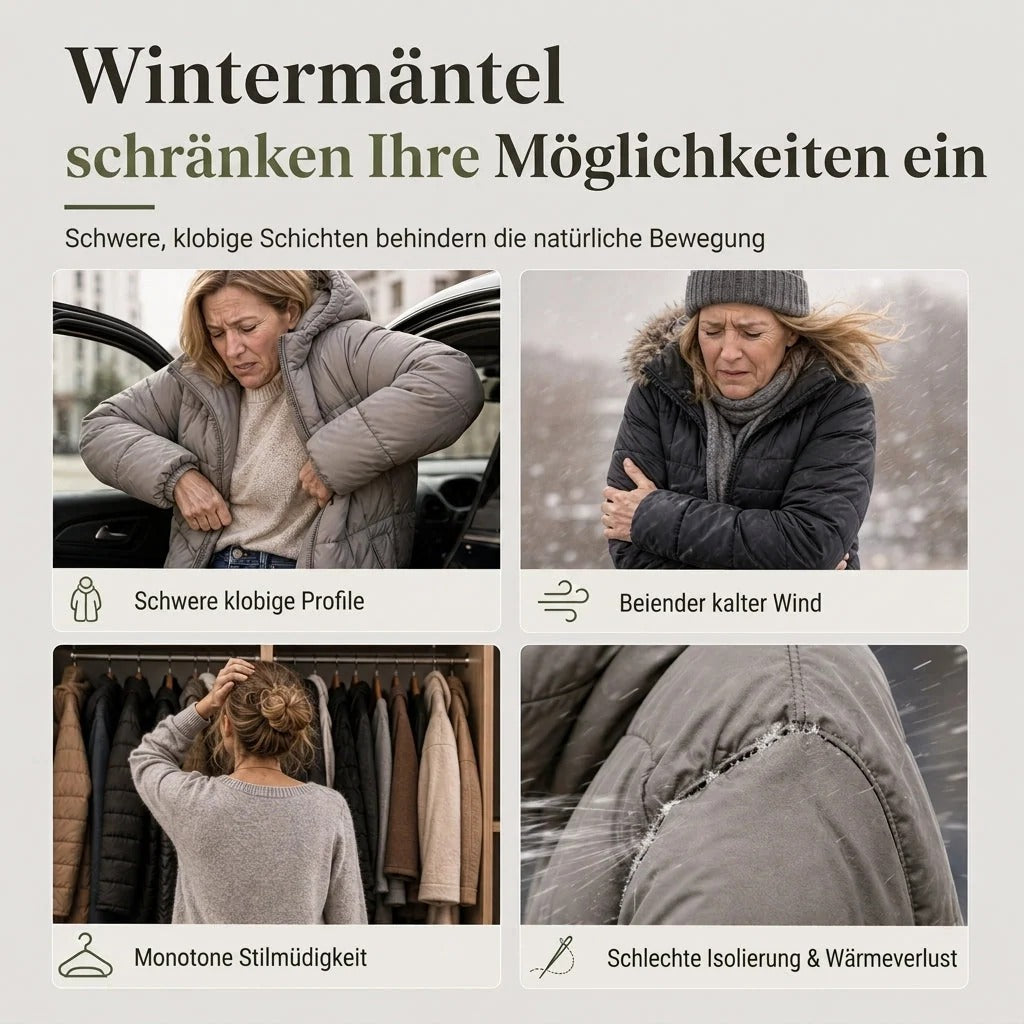 Wendbare, wattierte Slim-Fit-Mantel mit Kapuze - perlanotturna