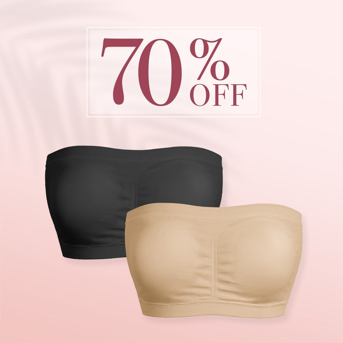 CloudyLift - Pure Comfort Wireless Strapless Bra - perlanotturna