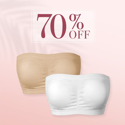 CloudyLift - Pure Comfort Wireless Strapless Bra - perlanotturna