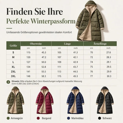 Wendbare, wattierte Slim-Fit-Mantel mit Kapuze - perlanotturna