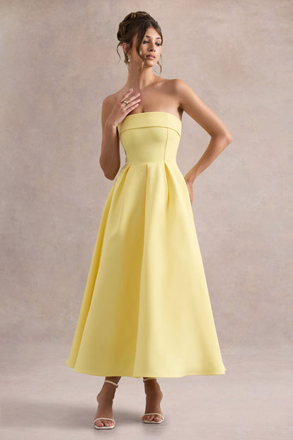 ANNE | Stylish Midi Dress with Off-Shoulder Neckline