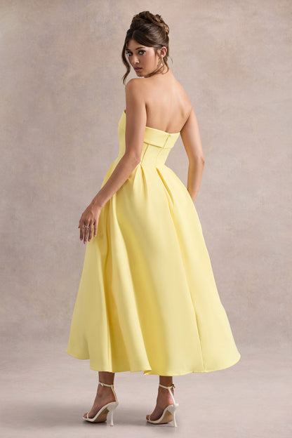 ANNE | Stylish Midi Dress with Off-Shoulder Neckline